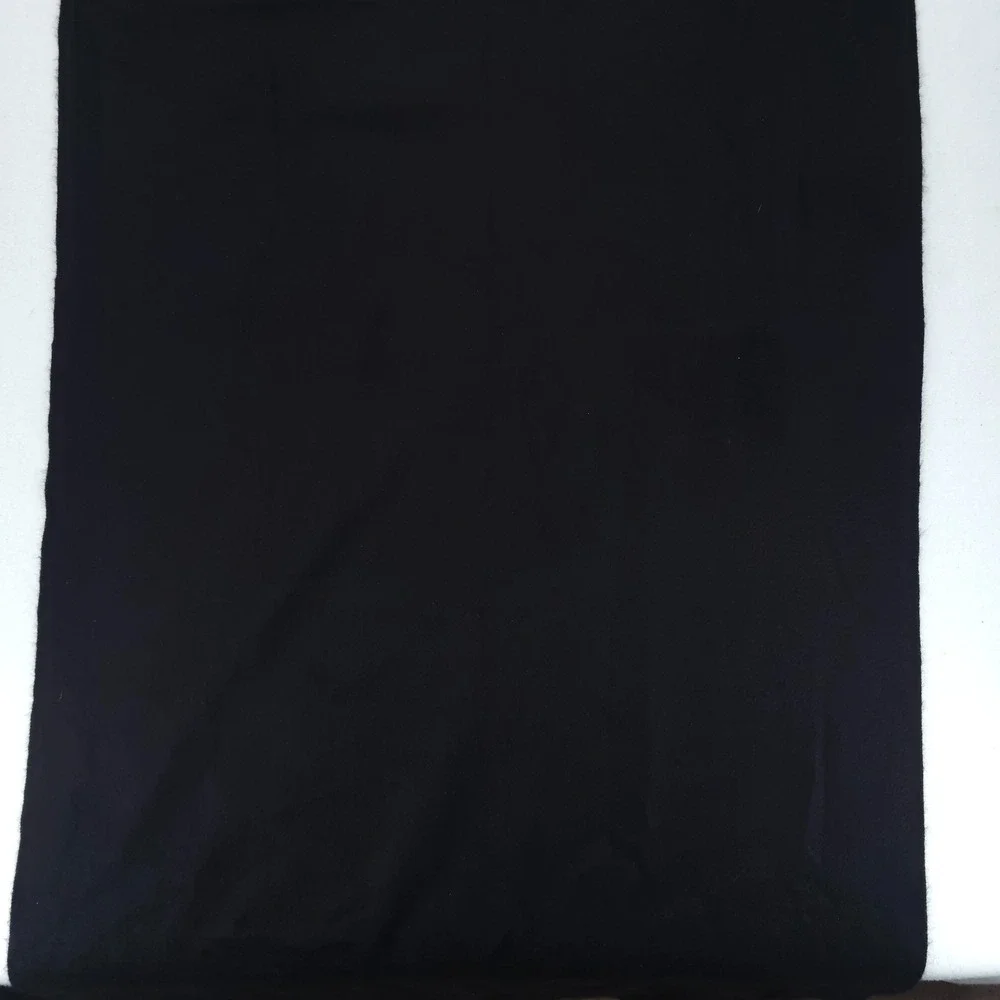 Nordstrom Oversized Scarf Unisex OS Black Cashmere Solid Fringe Wrap Shawl 30x82
